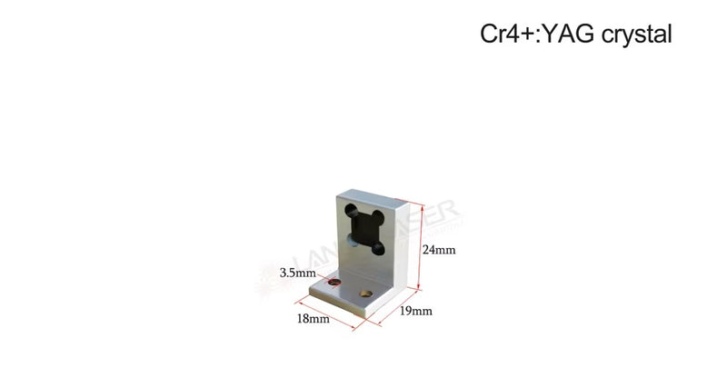 Laser Crystal com Frame, Cr4 + YAG Laser Cabeça Piece